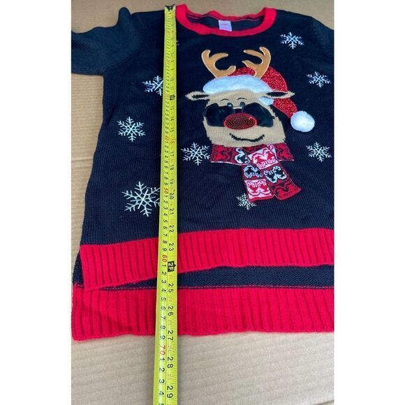 Ugly Christmas Sweater womens sz small Reindeer snowflakes pullover long sleeve - Picture 5 of 8